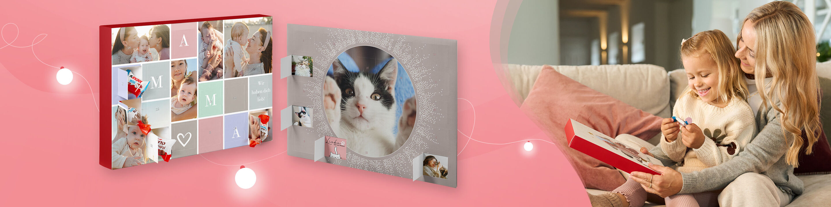 Calendario dell’avvento personalizzato con prodotti kinder