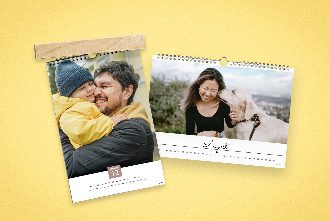 Calendario da parete A4 personalizzato con la foto di due amiche