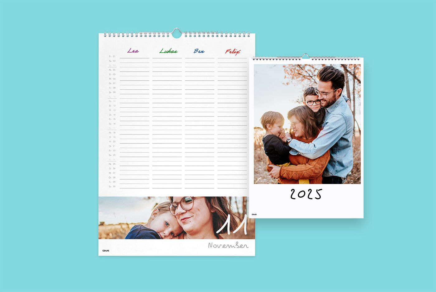 Calendario da parete per appuntamenti family