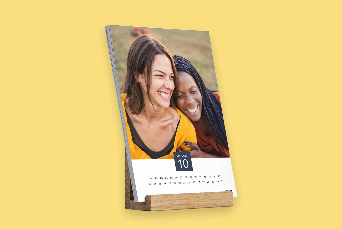 Calendario da tavolo Nature in carta riciclata personalizzato con foto